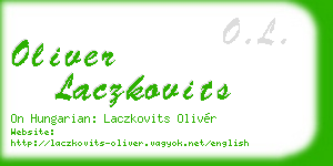 oliver laczkovits business card