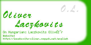 oliver laczkovits business card